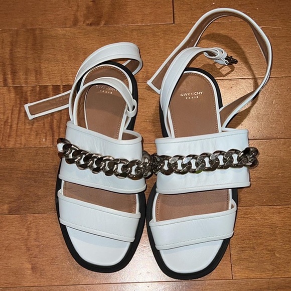 GIVENCHY Natalia Chain Sandals White Size 36 - Picture 5 of 5